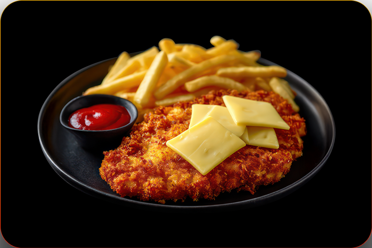 1 Șnițel Crispy + 1 Sos la alegere